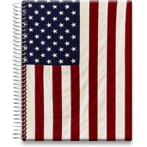 Tools4Wisdom Planner 2025-2026 Calendar - 15 Months - 8.5x11 Inch Hardcover - Daily Weekly and Monthly - A5J6 - US Flag Theme