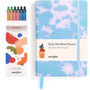 حكاية. 2025 Daily Planner ومجموعة من 12 مجموعة قلم جل قابلة للسحب (0.5 مم) ، نقطة دقيقة ، الكتابة السلسة (12 عدد)