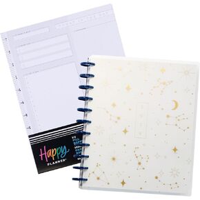 Happy Planner Sun & Stars Disc-Bound 12-Month Planner, Jan.–Dec. 2025 Daily, Weekly, and Monthly Planner, Big Size and Comes With 100 Sheet Refill Paper