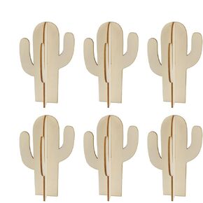 12pcs Cacti Wood DIY Crية CATOUTS WOODEN CACTUS Tabletop Decoration لمشاريع DIY