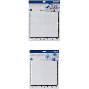 الأخ cadxmatstd12 القياسي Tack لاصق الحصيرة 12 × 12 بوصة ، أبيض و cadxmatlow12 Low Tack لاصقة حصيرة 12 "× 12" ، أبيض