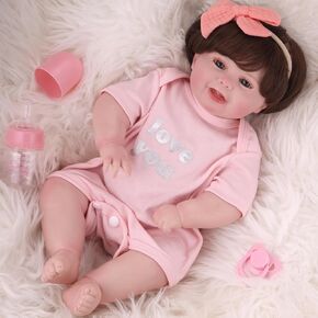 Gagaku واقعية Baby Doll Girl ، 18 بوصة تولد دمى من جديد للأطفال الصغار ، وحياة حقيقية مثل دمية طفل تولد من جديد مع الملحقات ، وملابس حفاضات الزجاجة