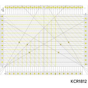 مسطرة اللحف المشقوقة من KEARING، مسطرة أكريليك مخططة غير قابلة للانزلاق لقطع القماش (6½ بوصة × 6½ بوصة) in Kuwait