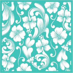 Briartw 12x12inch Silkscreen Stencil,Reusable Self-Adhesive Silk Screen Printing, Flower for Home Decor/Printing On Wood/Fabric/Wall/Cup/Plate/Glass/Paper