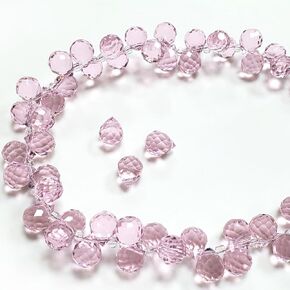 Chengmu 8mm Bink Jade Strawberry Leads لصنع المجوهرات ، حبات الفواصل المدمرة للدموع للدموع لقرط قلادة سوار ، 90 ٪