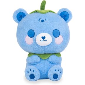 Cuddle Barn PlushGoals - Bloo The Blueberry Bear Kawaii Cute Blue Plush Stuffed Toy, 10 inches