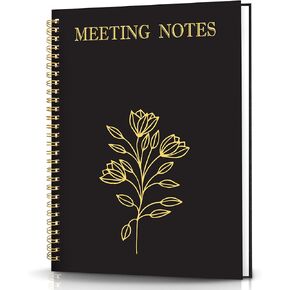 Meeting Notebook for Work Organization, Notebook (7" X 10") with Total 150 Pages, Notebook for Work,and School, Take Note, spiral notebook work planner.
