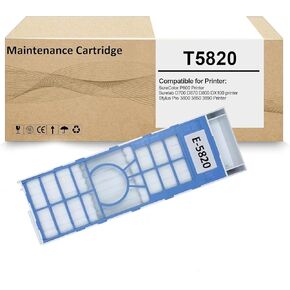 1 Pack T5820 Waste Ink Tank C13T582000 T582000 Ink Maintenance Cartridge Box Replacement for SureColor P800 Surelab D700 D870 D800 DX100 Stylus Pro 3800 3850 3890 Printer