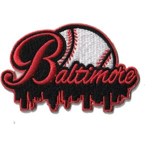 Smc Store Baltimore City Baseball Logo Patch Embroidery Baseball Fan Favorite Team Iron On Sew On Embroidered Patch