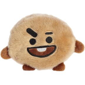Aurora® Lovable BT21 Palm Pals ™ Shooky Stuffed Animal - متعة قابلة للتحصيل - جاذبية مبهجة - بني 5 بوصات