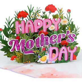 D4DREAM Happy Mothers Day Card - Pop Up Mothers Day Card with Envelope 3d Mother's Day Greeting Cards for Mom from Daughter Son Jackpot Happy Birthday Gift for Her Wife Grandma