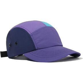 Croogo Men's 5 Panel Multi Color Baseball Cap UPF 50+ Outdoor Trucker Hats Nylon Lightweight Golf Sports Cap Visor Hiphop Cap