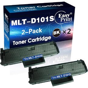 (2-Pack, Black) Compatible MLT-D101S D101S Toner Cartridge 101S Used for Samsung ML-2160 ML-2165 ML-2165W SCX-3400 SCX-3400F 3400FW SCX-3405 SCX-3405F 3405FW SF-760P Printer, Sold by EasyPrint
