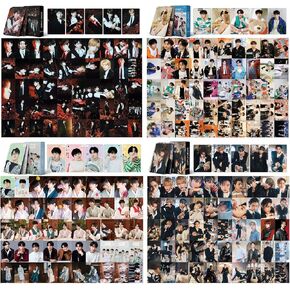 YiYiXiXi 4Pack/220Pcs EN-HYPEN Photocards EN-HYPEN Lomo Cards Greeting Card with Postcards Box for Collection(Red)