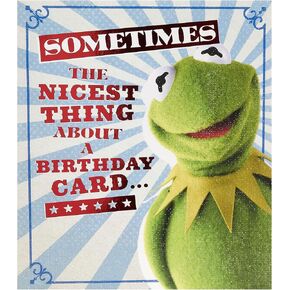 | ديزني بطاقة عيد ميلاد Muppets له/ذكر/صديق | هدايا عيد ميلاد سعيد | له ، الأولاد ، الرجال | تصميم كيرميت | مع الظرف | 165 × 190 مم