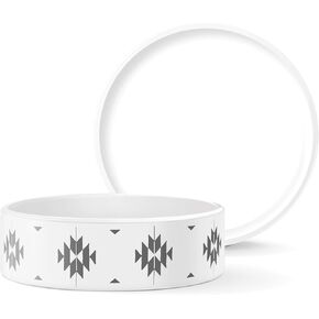 Fringe Studio Ceramic Pet Bowl ، كبير ، Natural Natural (474504)