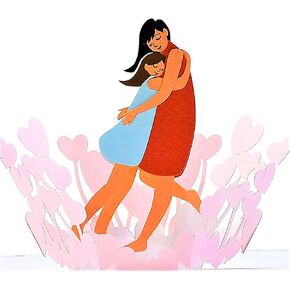 Enchanting 3D Mother's Day Pop Up Card - Premium 6x6 inch Handcrafted Greeting Card - Captivating Girl Reading Design for Mom, Wife, Women (Mesmerizing Meditation Gift)