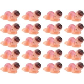 50pcs الحلي النائمة المصغرة لزخارف الدش اللطيف لعبة دش مفضلات للضيوف لديكور الحفلات وأنشطة الصياغة