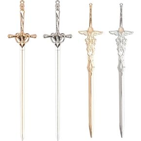 Framendino ، 4 Pack 2 Styles Sword Sword Bookmark Retro Book Page Marks for Reader