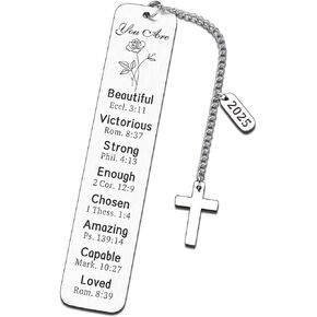 2025 Baptism Gifts for Teenage Girls First Communion Gifts, Confirmation Gifts for Girls Christian Religious Bookmark for Daughter Easter Basket Stuffers for Teen Boys Girls Christian Easter Gift