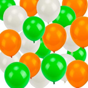 100 St Patricks Balloons Arch - Maqihan Green Orange and White Palloons Garland St Patrick's Day Birthday Rigation