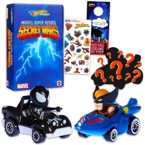 Hot Wheels Marvel Secret Wars Racer Spiderman Blind Joxes - حزمة مع 2024 Comic -Con الحصرية Racerverse Hot Wheels Toy Mystery Plus Plus ، المزيد | لعبة متسابق سيارات الآية مارفل