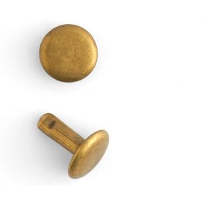 X-Small Double Cap Rivets Plate Brass Blate 100/PK بواسطة Tandy Leather 1378-15