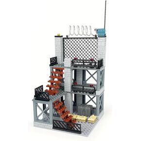 Military Base Building Brick Set for Army Minifigure War Accessories, Defence Base Guard Tower Guns Weapons Building Block Toy for Age 6 7 8 9 10 11 12+ Boys & Girls