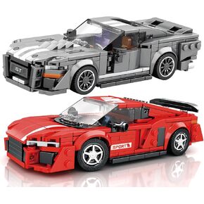 Racing Car Building Block Sets 2 Pack, Sports Car Collectible Technic Model Toy for Adult, 1:24 Scale Super Car Champion Kits for Teens and Racing Enthusiasts
