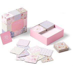 لعبة Laura Ashley Pretty Pattern Matching Game - 52 بطاقة ذاكرة زهرية في صندوق الهدايا الزخرفية - لعبة مطابقة كلاسيكية - تدريب الدماغ المعرفي والمتعة العائلية