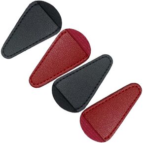 4 PCS PU Leather Scissors Gheath Prestipsor Tip Wivortors Wover Plade Cover لمقصات التطريز (أسود ، أحمر)