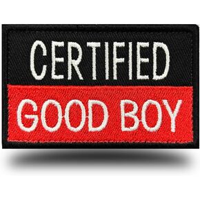 ANTRIX Certified Good Boy DIY Emblem Tactical Funny Funny Plant Patch & Loop Assorizered Formique Chingener for Caps ، Stacks ، Backpacks ، Step ، Coat ، Usifor