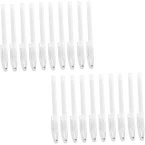 100Pcs Transparent Pen Holders Empty Pen Shells for Students School Stationery Pen Tubes for Ballpoint and Gel Pens Classroom Supplies and Organization