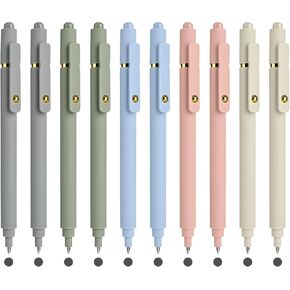 10 Pcs Colored Gel Pens, Aesthetic Colorful Ink Gel Pen, 0.5 mm Pens Fine Point Smooth Writing Pens, Quick Dry, Pens for Journaling Note Taking, Office School Supplies (Vintage)