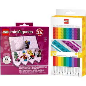 IQ Lego minifigure sticky notes مع Lego Stationery 10 Pack Gel Als