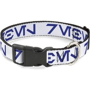 Star Wars Pet Collar, Dog Collar Plastic Buckle, Star Wars Aurebesh Rebel White Blue, 9.5 to 13 Inches 1.0 Inch Wide