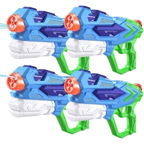 2 PCS Water Gun for Kids, Super Squirt Guns Water Soaker Blaster - 4 Shooting Modes Switch - 26 Ft Long Shooting Range - Quick Refill - Summer Water Toys Gun for Boys Girls Adults Outdoor Pool/Garden