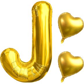 Letter Balloons 40 inch Big Extra Large Foil Giant Jumbo Helium Mylar Aluminum Alphabet Balloon with Straw for Birthday Party Decorations (Gold R)