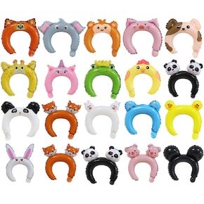 50pcs zoo حيوانات قابلة للنفخ في الحياة البرية سفاري البالون شعر البالونات البالونات للبالونات للغابة موضوع عيد ميلاد الحفلات ، النمط المتنوع