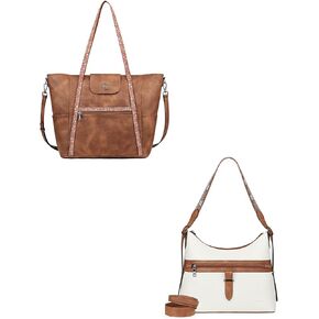 FADEON Large Laptop Tote Bag for Women and Hobo Bags Purse