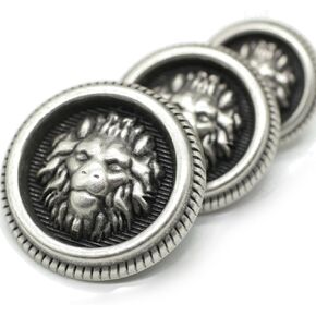 Lion Gold Metal Shank Buttons - 12 Pcs - 3 Size Options - Luxury Lion Round Wave Metal Shank Buttons for Men Women Blazer Coat Uniform Shirt Suit and Jacket Sewing Craft DIY BL7833…