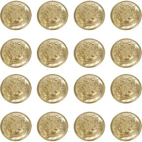 PSON 12PCS أزرار السترة المعدنية الذهبية ، أزرار معدنية بدلة 25 مم/1 بوصة للسترة ، بدلات ، معطف رياضة ، موحد ، سترة ، أزرار خياطة عتيقة