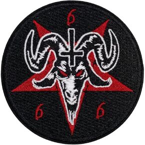 The Sigil of Baphomet Patch – 3 inches, Goth Pagan Symbols Pentagram Patch – Embroidered Mysticism Satanic Patches for Jackets