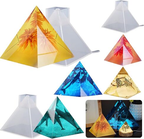 Silicone Pyramid Molds for Resin,Pyramid Silicone Molds for Chakra Orgonite-Orgone Pyramid Craft-Resin Ornament Mold in Saudi Arabia