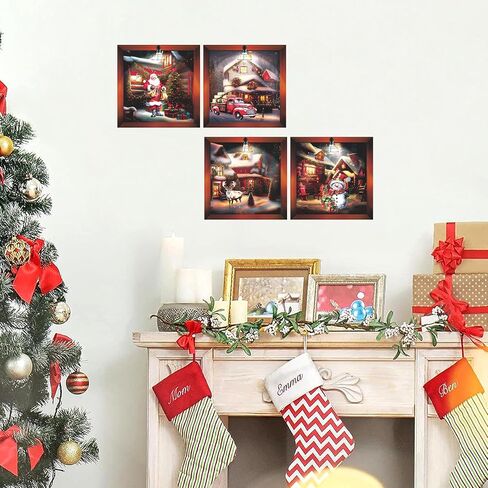 Christmas Fireplace Wall Decals Large Christmas Snowman Wall Stickers Holiday Winter Wall Stickers Snowman Window Stickers Christmas Window Clings Christmas Wall Decorations Party Supplies in Kuwait