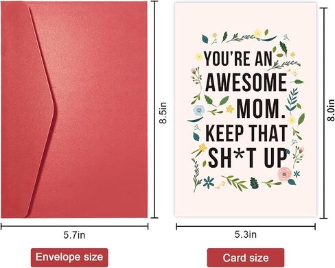 Funny Mother’s Day Card for Her, Hilarious Birthday Gift for Queen Fans, Mama Card for Women in Saudi Arabia