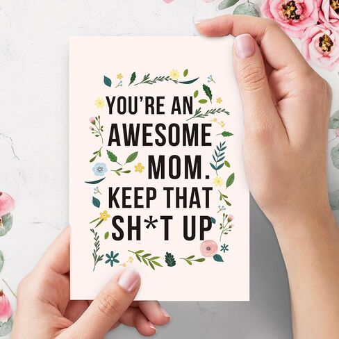 Funny Mother’s Day Card for Her, Hilarious Birthday Gift for Queen Fans, Mama Card for Women in Saudi Arabia