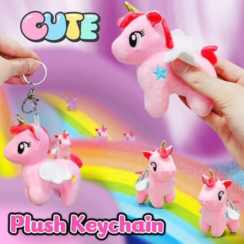 JIAHO Unicorn Stuffed Animal Cute Plushies for Girls, Boys and Babies, Unicorn Plush Toys with Wings, Small Stuffed Animals for Kids Party Favors, Carnival Prizes, Decorations - Pink Unicorn Plushies in Kuwait