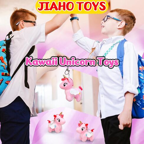 JIAHO Unicorn Stuffed Animal Cute Plushies for Girls, Boys and Babies, Unicorn Plush Toys with Wings, Small Stuffed Animals for Kids Party Favors, Carnival Prizes, Decorations - Pink Unicorn Plushies in Kuwait