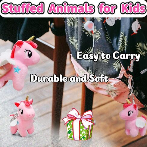 JIAHO Unicorn Stuffed Animal Cute Plushies for Girls, Boys and Babies, Unicorn Plush Toys with Wings, Small Stuffed Animals for Kids Party Favors, Carnival Prizes, Decorations - Pink Unicorn Plushies in Kuwait